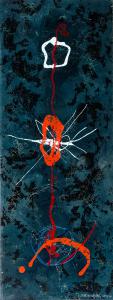 Duilio Bernabé x Fontana Arte, Pannello in vetro retro-dipinto, Anni '50, Duilio Bernabé x Fontana Arte, Back-painted glass panel, 1950s
