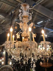 Murano-Glaslüster mit 8 Flammen