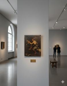 "SAN GIOVANNI BATTISTA" - OLIO SU TELA - XVII/XVIII SEC.