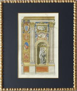 Print of a lunette in Palazzo Farnese, Rome.