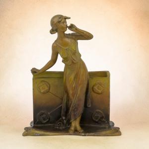 Émile-Joseph-Nestor Carlier - Portabiglietti Art Nouveau - Francia Fine XIX Secolo 