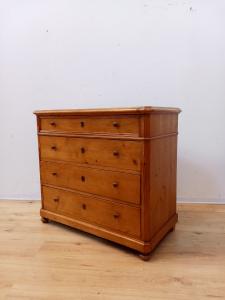 Rustic fir chest of drawers - pine dresser - small size - late 19th century