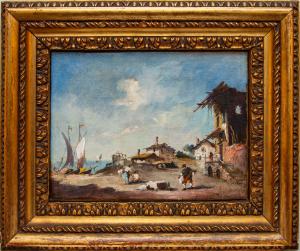Giuseppe Ponga (Chioggia, 1856 – Venezia, 1925), Capriccio con figure