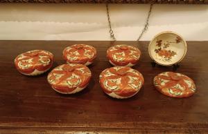 SET OF SIX SMALL KUTANI CUPS 19TH CENTURY