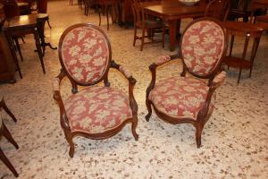 Paar französische Sessel im Louis-Philippe-Stil aus Palisanderholz, 19. Jahrhundert