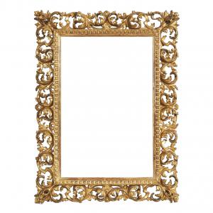 Early 19th Century Italian Giltwood Rectangular Mirror Frame