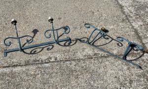 Pair of wrought iron coat racks
