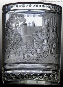 Dominik Biemann, Nordböhmen, Riesengebirge, ca. 1825, Biedermeierzeit. Außergewöhnlicher Kelch in perfektem Zustand.
