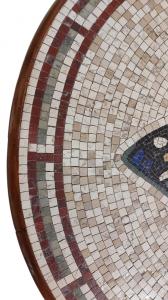 Tavolino rotondo con piano in mosaico - Foto 8