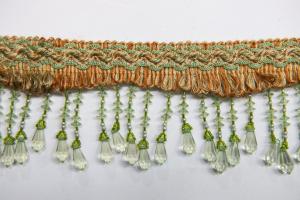 Light green fringe with pendants - BP/04 -