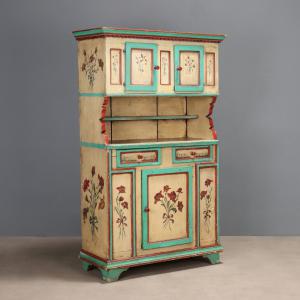 Credenza in Abete Laccata Romania Fine XIX Secolo