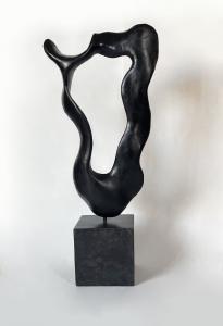 "La Danse" Sculpture - teak and marble