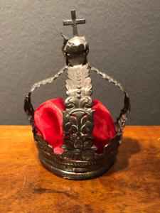 Coroa de prata para estátua. Sem marcação. Gênova.