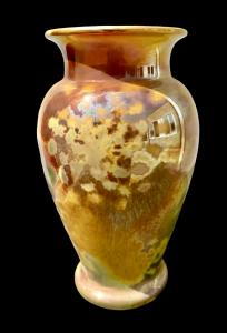 Vase en faïence à décor irisé à lustre métallique. Pietro Melandri. Faenza. - Foto 5