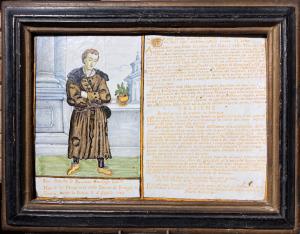 Placca in maiolica di castelli, Secolo XVlll