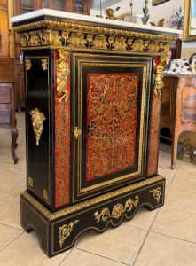 🥇CREDENZA INTARSIATA ANTICA BOULLE FIRMATA DAL FAMOSO EBANISTA HYPPOLITE-EDMÈ PRETOT (1812-1855)🥇