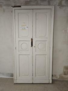 Porte per armadio a muro in noce - originale del 1800 -
