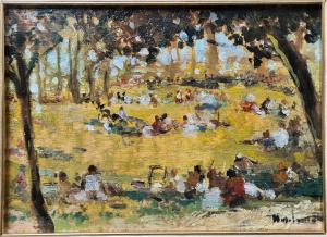 Carlo Corsi, 1879-1966. "Frühstücke im Grünen".