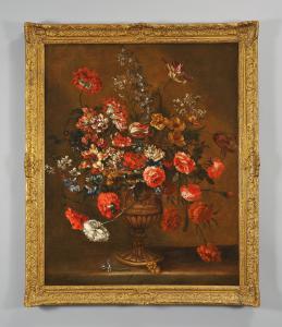 Vaso di fiori multicolori, scuola Francese inizi secolo XVIII
