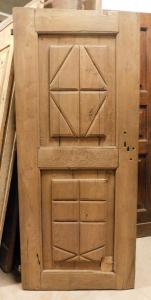ptir431 - porta rústica em carvalho, séc. XVIII/XIX, medidas: 77,5 cm de largura x 181 cm de altura.