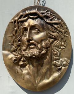 "ECCE HOMO" GRO?E SKULPTUR AUS VERGOLDETER BRONZE
