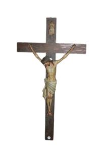 Grande Crocifisso Francese del 1800 in Legno
