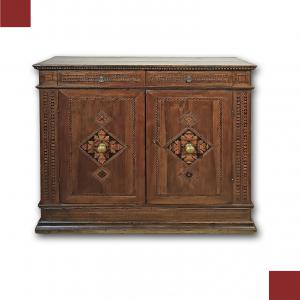 CREDENZA RINASCIMENTALE INTARSIATA INIZIO XVI SECOLO