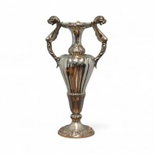 Vaso Neorinascimentale in Argento 800 - Italia Inizio XX Secolo