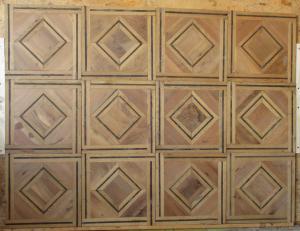 ANTIQUE PARQUET IN SQUARES, mid-19th century