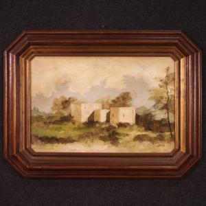 Dipinto paesaggio firmato del XX secolo