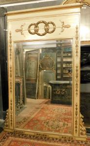 SPECC482 - Lacquered wood mirror, 19th century, cm L 148 x H 215
