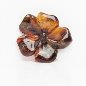 Fiore in ambra scura - G/283 -