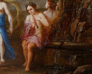 Bottega di Victor Honoré Janssens (Bruxelles, 1658 – Bruxelles, 1736), Paesaggio con figure mitologiche - Foto 6