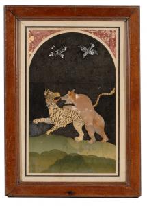 Opificio delle Pietre Dure (Florence, circa 1680), Fight between a bear and a tiger, stone mosaic