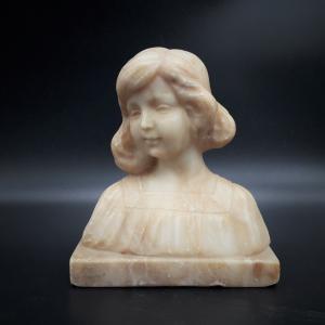 Skulptur, Büste, junges Mädchen, Ende des 19. Jahrhunderts, Eugenio Battiglia