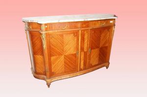 Französisches Anrichte-Buffet im Übergangsstil aus Zitronenholz aus dem 19. Jahrhundert