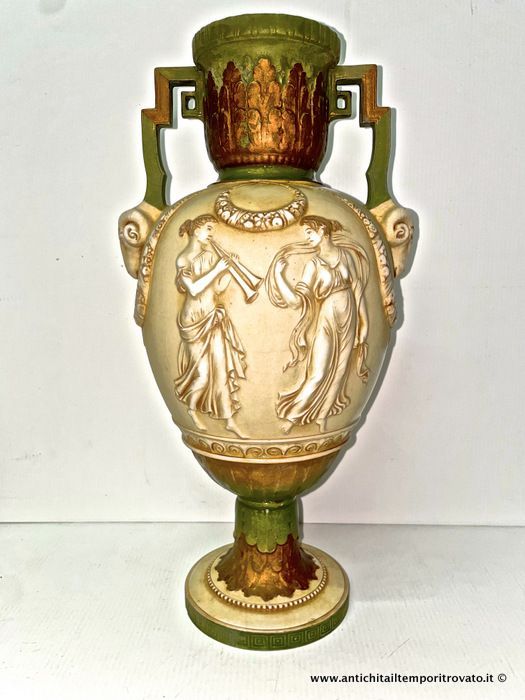 Antique Viennese biscuit vase from the late 19th century designed by Ernst Wahliss