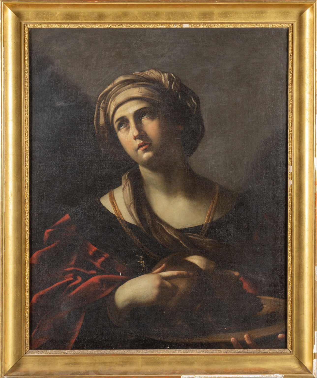 Salomè con la testa del Battista, olio su tela attribuito a Elisabetta Sirani (Bologna, 1638 1665)