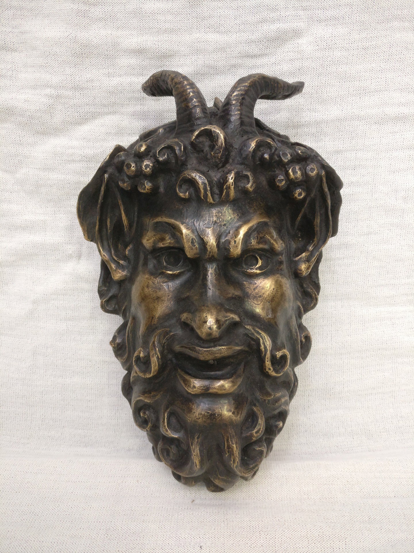 Particolare bocca da Fontana in Bronzo - Fauno/Diavolo 25 x 16 cm - 19° secolo - Venezia