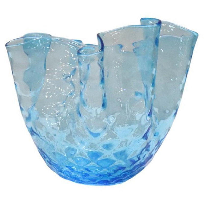 Vintage Murano artistic glass handkerchief vase from the 1950s. NEGOTIABLE PRICE