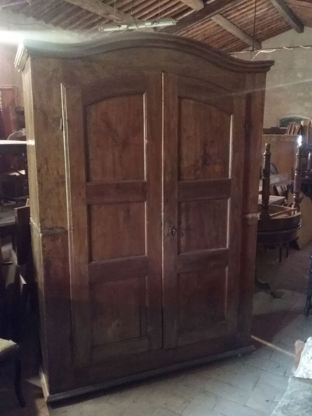 Armadio in pioppo prima meta settecento in prima patina piemonte l153xp53xh225 garanzia termini di legge 