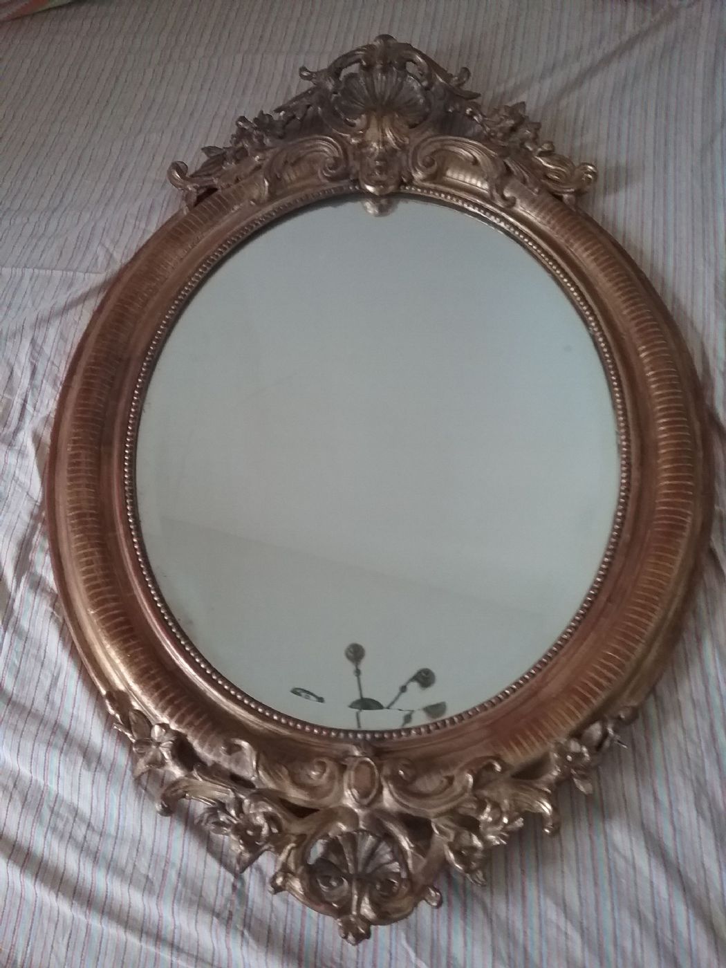 Specchiera ovale 115x80 dorata epoca 1800 garanzia termini di legge 