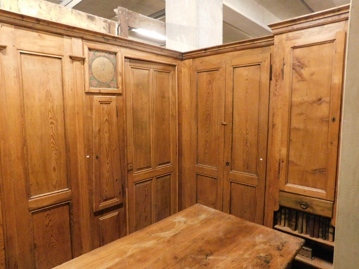 darb026 2 boiserie simili in larice ep. '800, h 245