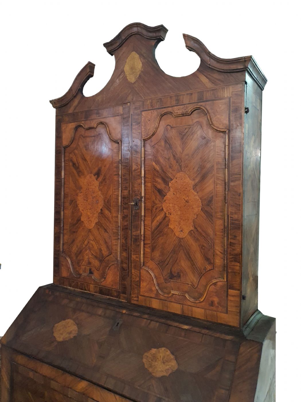 Trumeau in legno di noce con sportelli dipinti - Sicilia Luigi XIV
