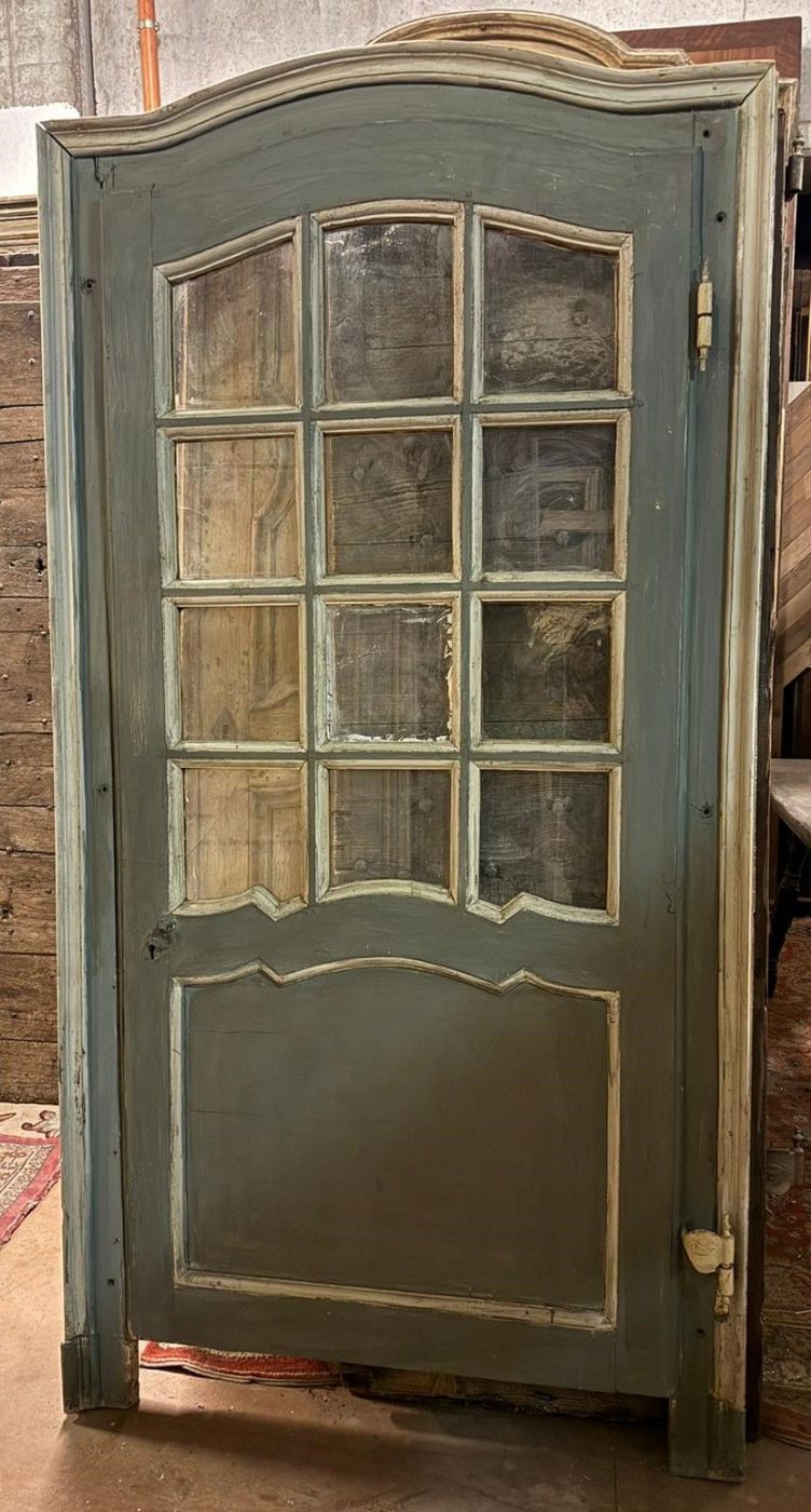 pti671 - lacquered glass door, with frame, maximum dimensions cm W 110 x H 216