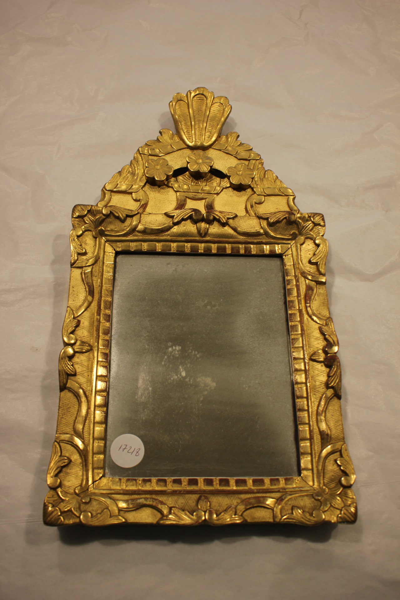 Pair of small gilded French mirrors from the early 1800s