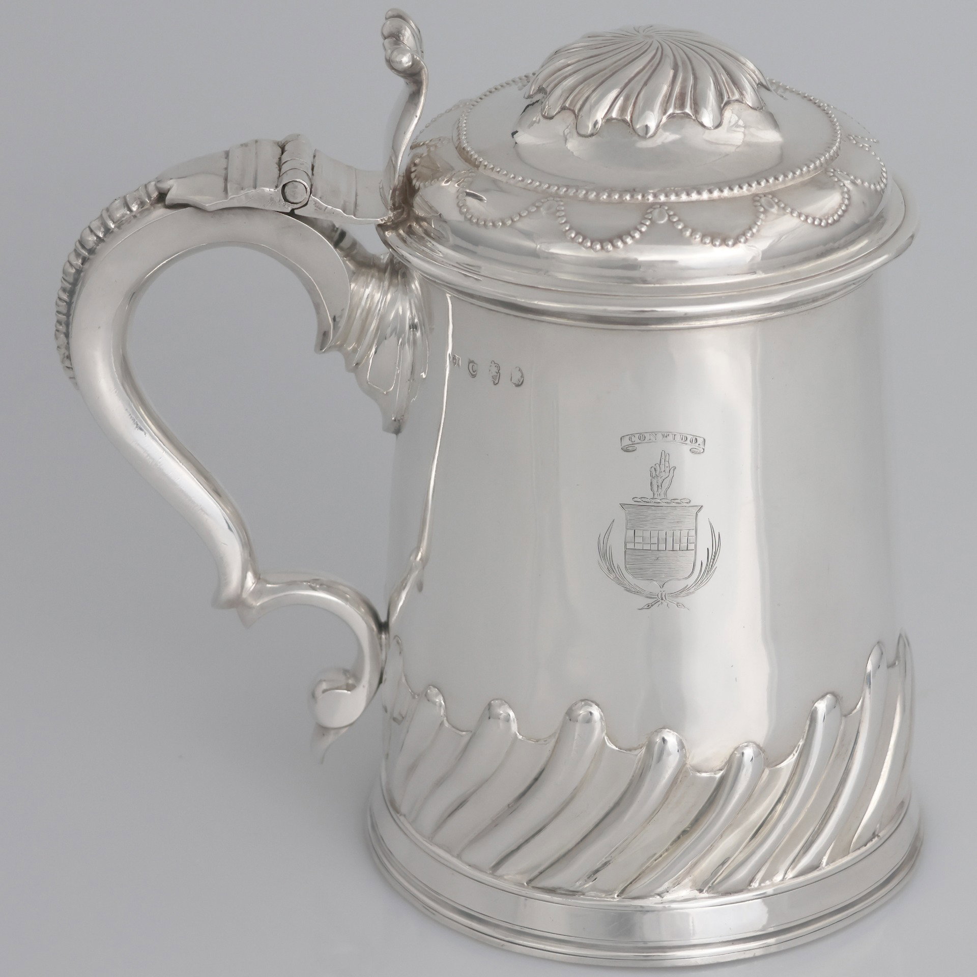George II Sterling Silver Tankard, Joseph Jackson, Dublin, 1749