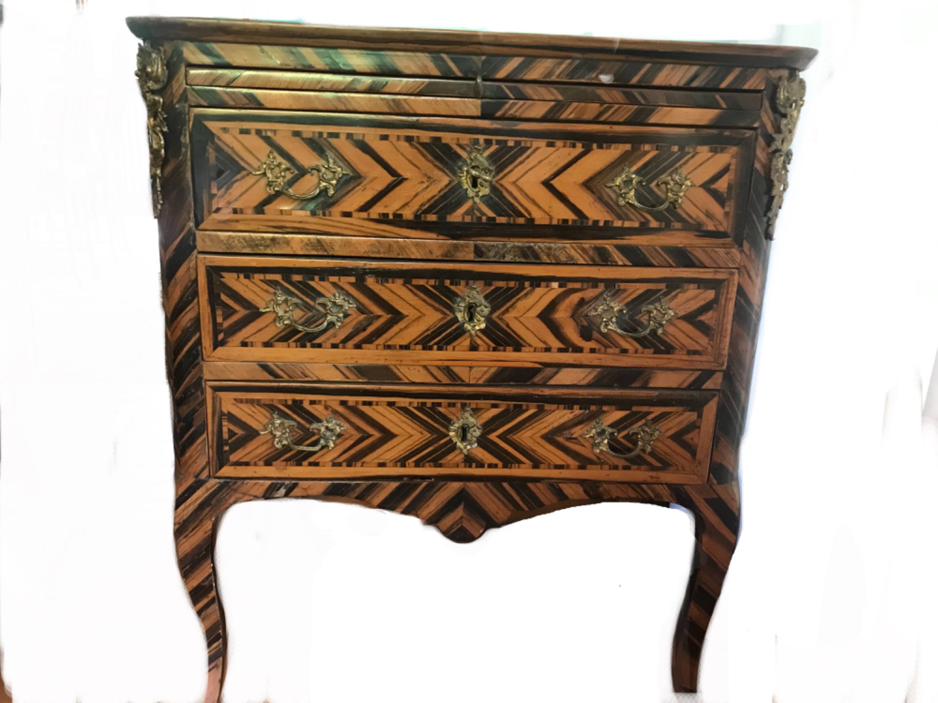 Elegante kleine Kommode mit Schreibfach - Lombardei 1770/1780