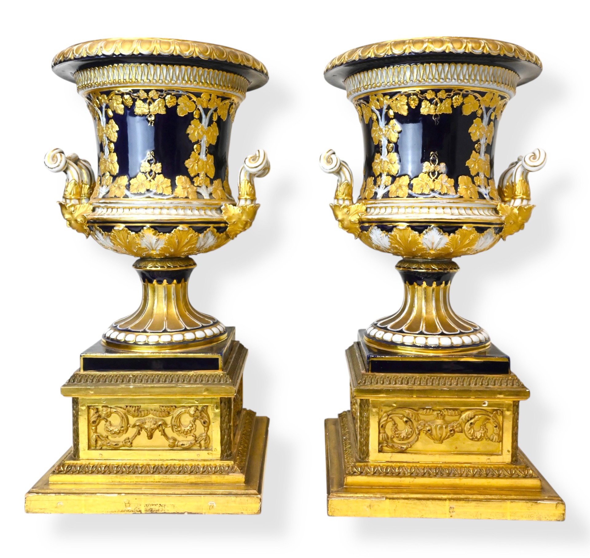 Meissen - Coppia di vasi in Porcellana Policroma - Germania 1830 