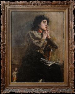 Antonio Mancini (1852-1930) "La modelo (Desejo)"